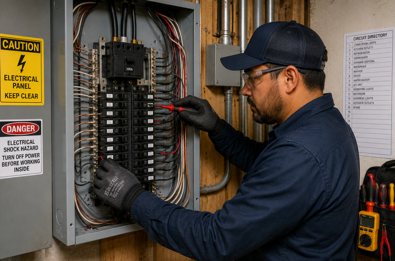 Circuit breaker panel